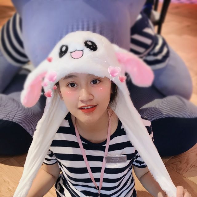 Nón tai thỏ vẫy được siêu cuteee