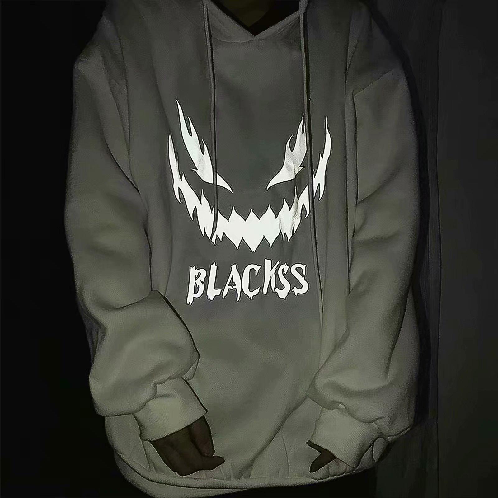 Áo Hoodie Tay Dài In Chữ Phản Quang Cá Tính Cho Nam 2 Màu (M-5Xl) | BigBuy360 - bigbuy360.vn