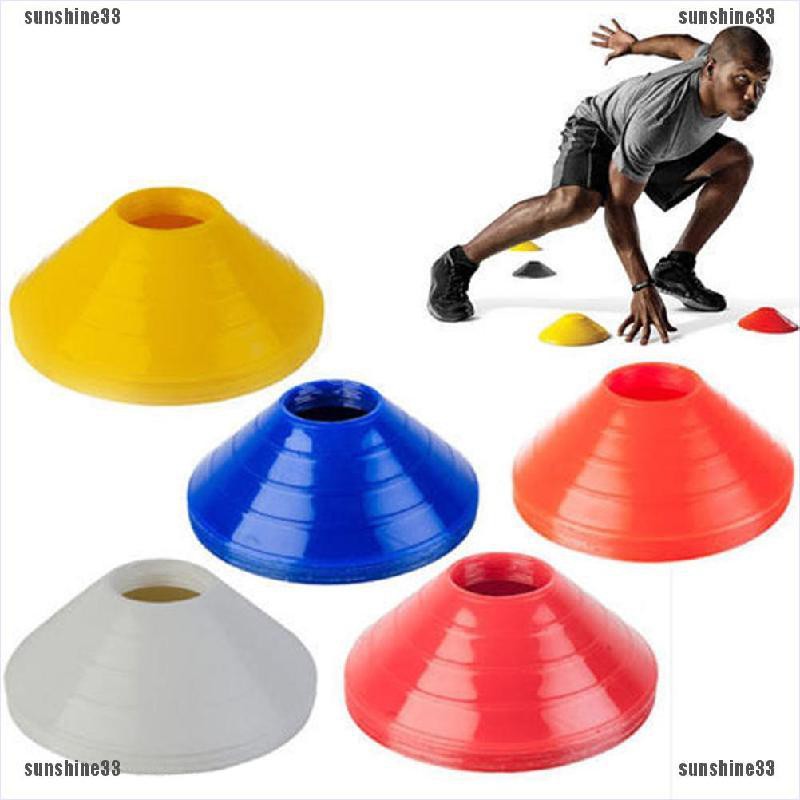 【COD•suns】10x Football Rugby Sport Cross Training Space Marker Soccer Cone Sau