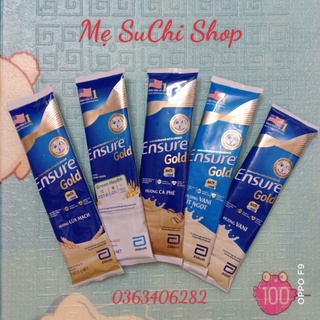 (date mới) Combo 50 gói Sữa Ensure Gold Vani - Ensure hạnh nhân, Ensua cafe nhiều vị HMB dạng gói 60,6g _ABBOTT