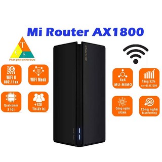  Bộ phát WiFi Xiaomi Mi Router AX1800, hỗ trợ mesh, WiFi 6 chính hãng