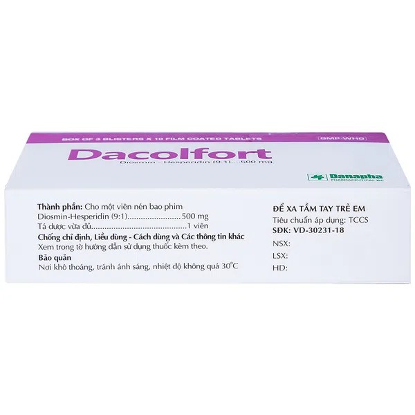 Dacolfort giúp tăng sức bền thành mạch cho người giãn tĩnh mạch chân, trĩ