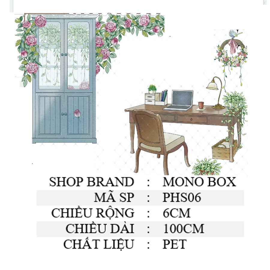 Washi tape đẹp cute phong cảnh trang trí sổ chiết MONO BOX PHS06