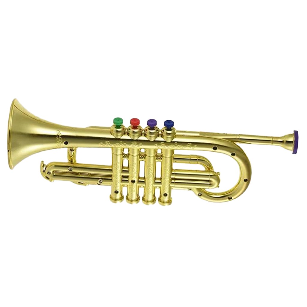 Kèn trumpet 3 màu xi vàng cho bé