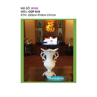 Bình hoa composite dáng cúp s19 cao 41cm