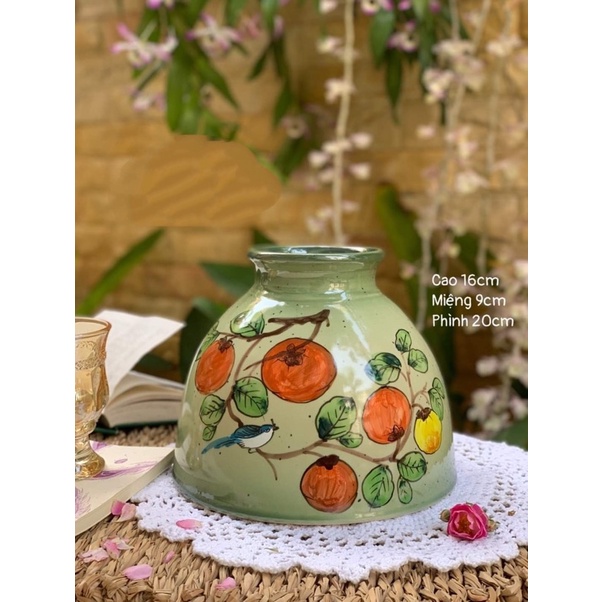 VÒ TRÒN VẼ TAY HOẠ TIẾT - GỐM BÁT TRÀNG - ANVY CERAMICS