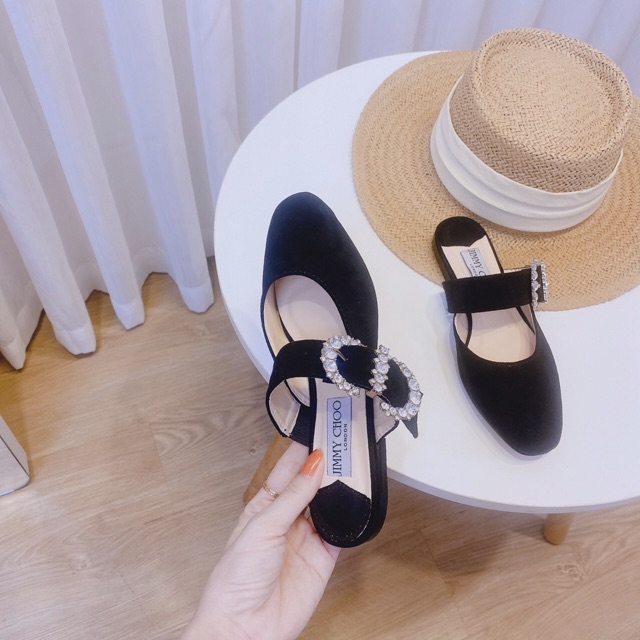 Giày bệt và sục đai ngang khuy đá mũi tròn - Form rộng 1 size | BigBuy360 - bigbuy360.vn