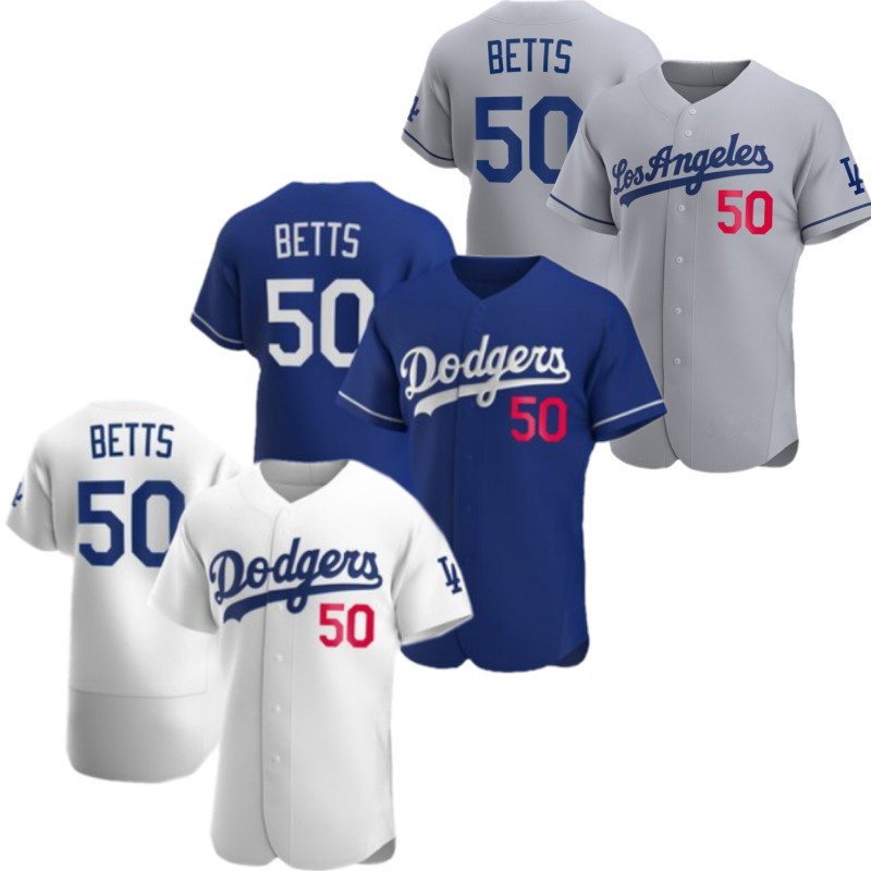 Đàn Ông Los Angeles Dodgers # Áo Bóng Chày 50 BETTS Chất Lượng