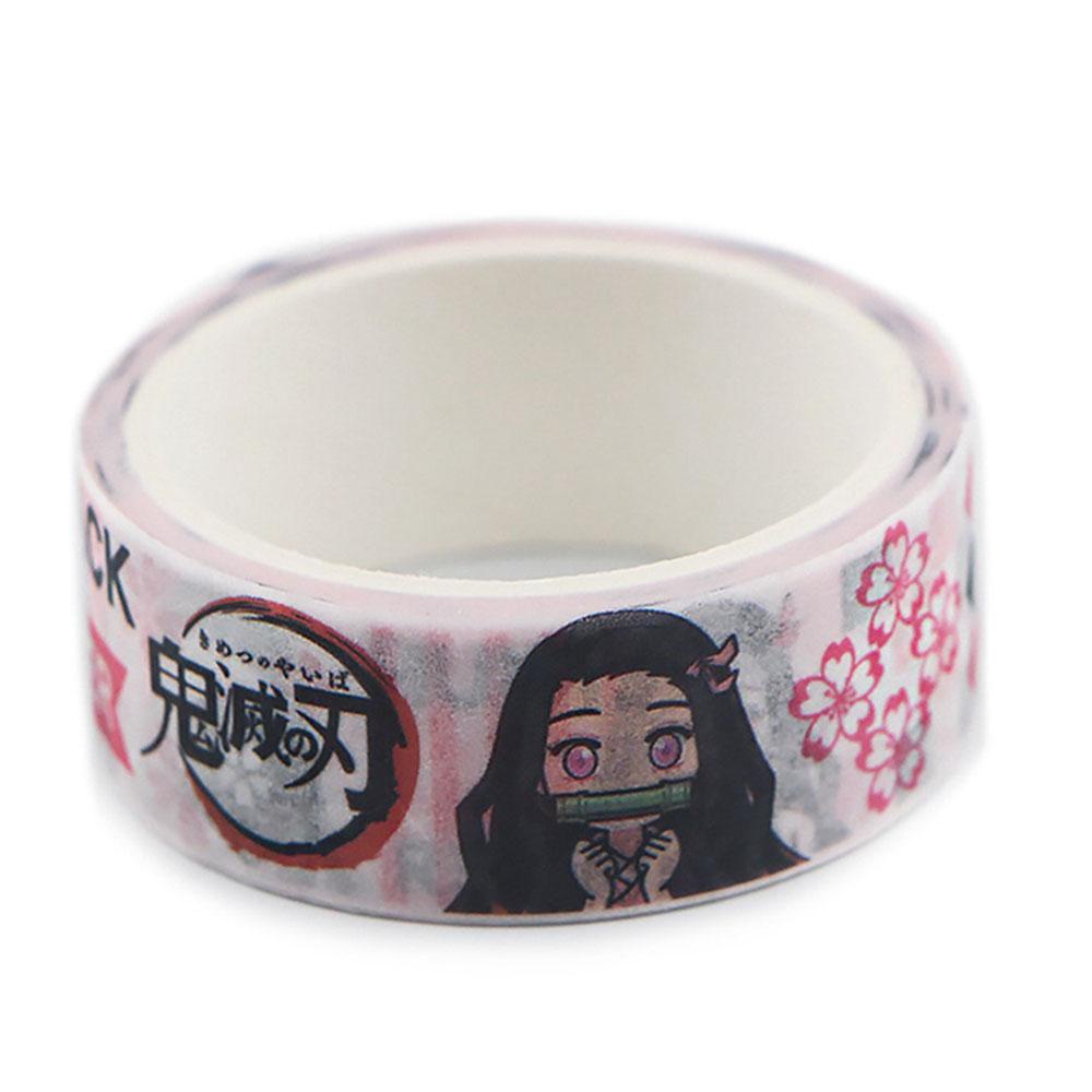 Băng Keo Giấy Dán Họa Tiết Hoạt Hình Demon Slayer DIY Trang Trí Sổ Tay