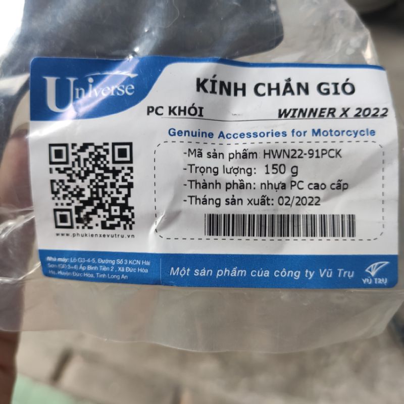 Mão Chắn Gió WINNER X V3 2022 Màu Khói Chính Hãng