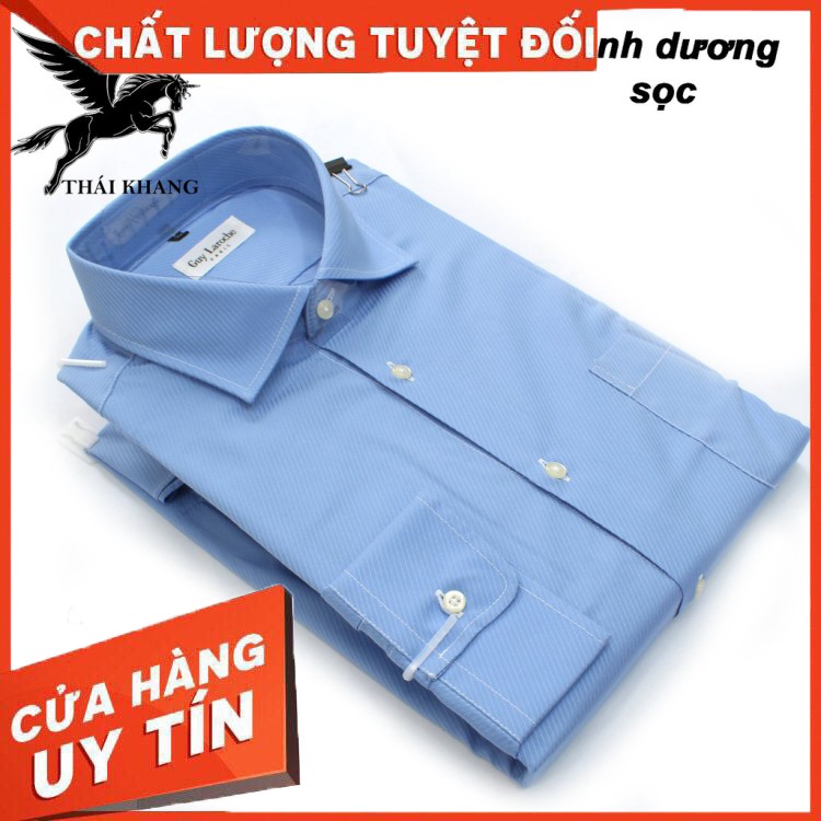 HÀNG CAO CẤP -  Áo sơ mi dài tay trung niên đẹp vải kate cotton bền không nhăn không xù không bay màu sơ mi hộp kẻ sọc c