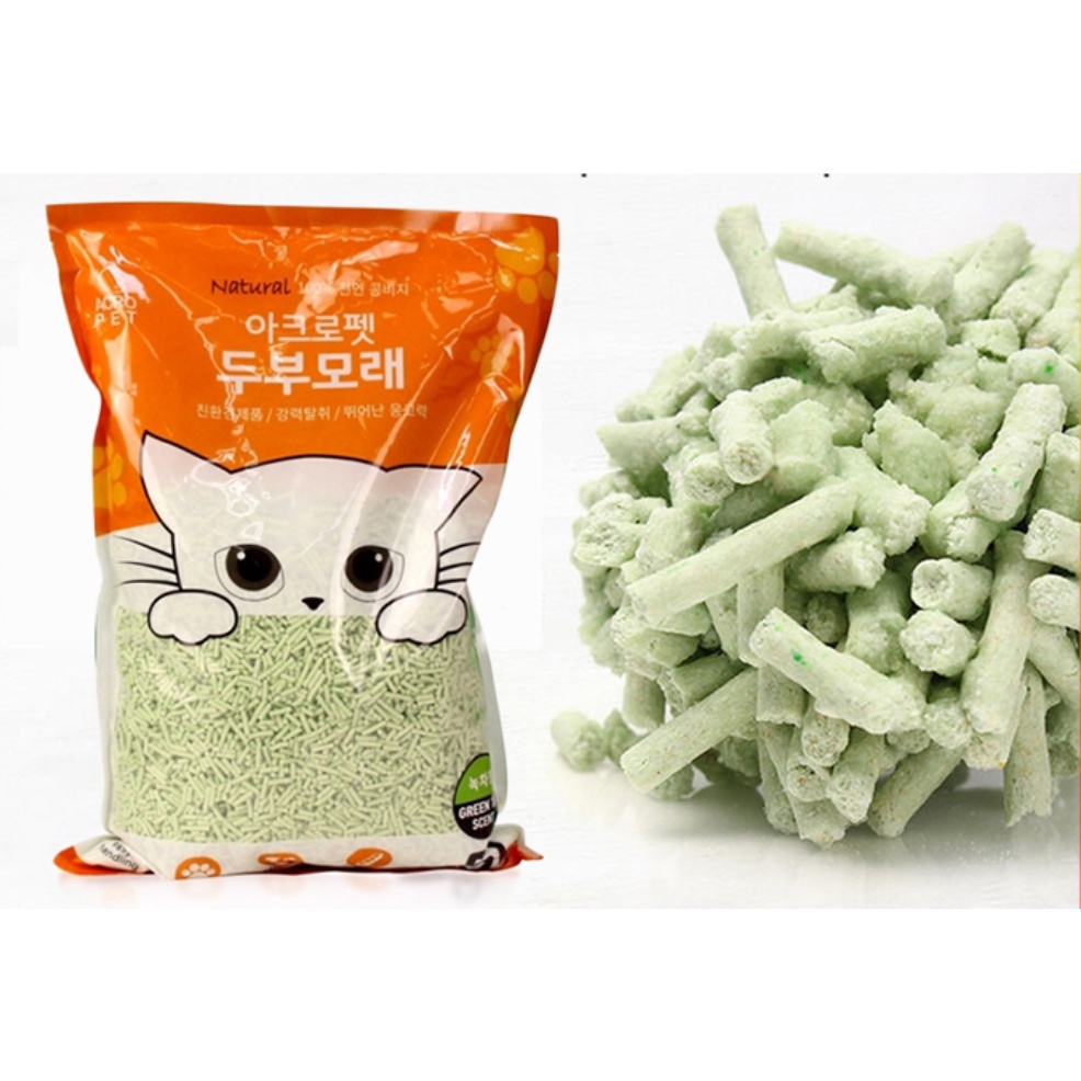 Cát Đậu Nành Vệ Sinh Cho Mèo - Acropet 5L Nhập Khẩu Hàn Quốc | Có thể xả bồn cầu |Tofu