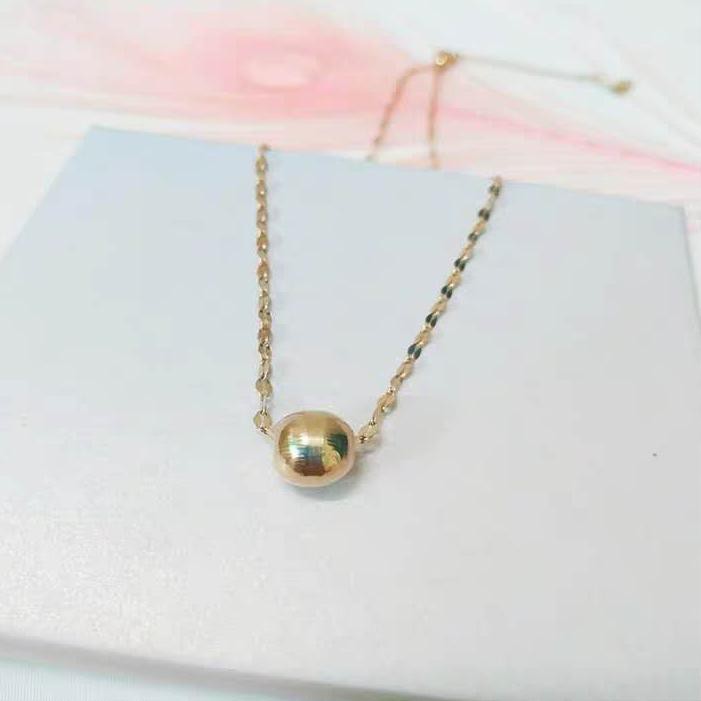 Dây Chuyền Mạ Vàng 18k Cao Cấp Hình Trái Đất Tròn Chống Rỉ Sét Cho Nữk9