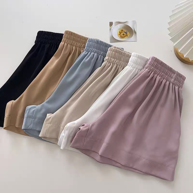 Quần short đùi nữ, quần đùi nữ ống rộng vải đũi nhiều màu siêu thoáng mát Mia Shore