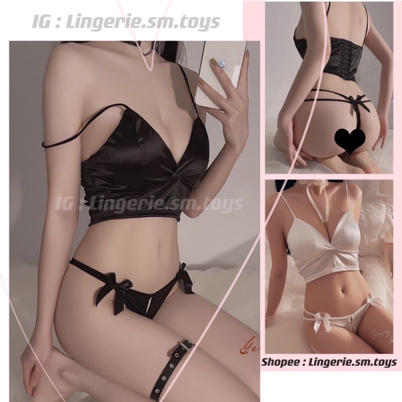 Nội Y Cao Cấp Áo Lót Satin Cổ V Quyến Rũ • Sexy • QR1131