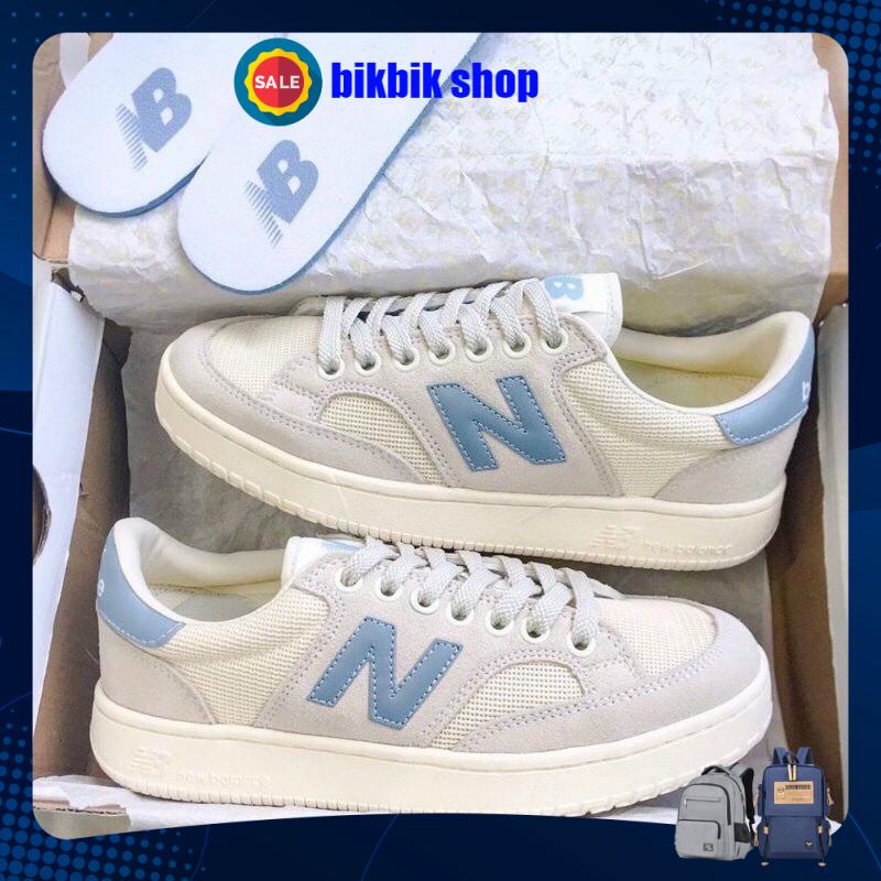 Giày NB 300 lông chuột chữ xanh mới đế bằng cùng thiết kế đơn giản dễ phối đồ cho nam và nữ [ full bill + box ]