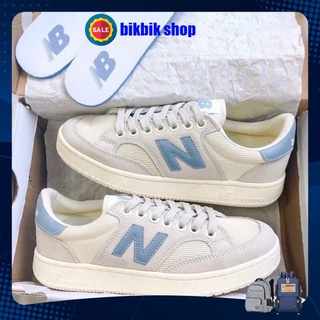 Giày NB 300 lông chuột chữ xanh mới đế bằng cùng thiết kế đơn giản dễ phối đồ cho nam và nữ [ full bill + box ]