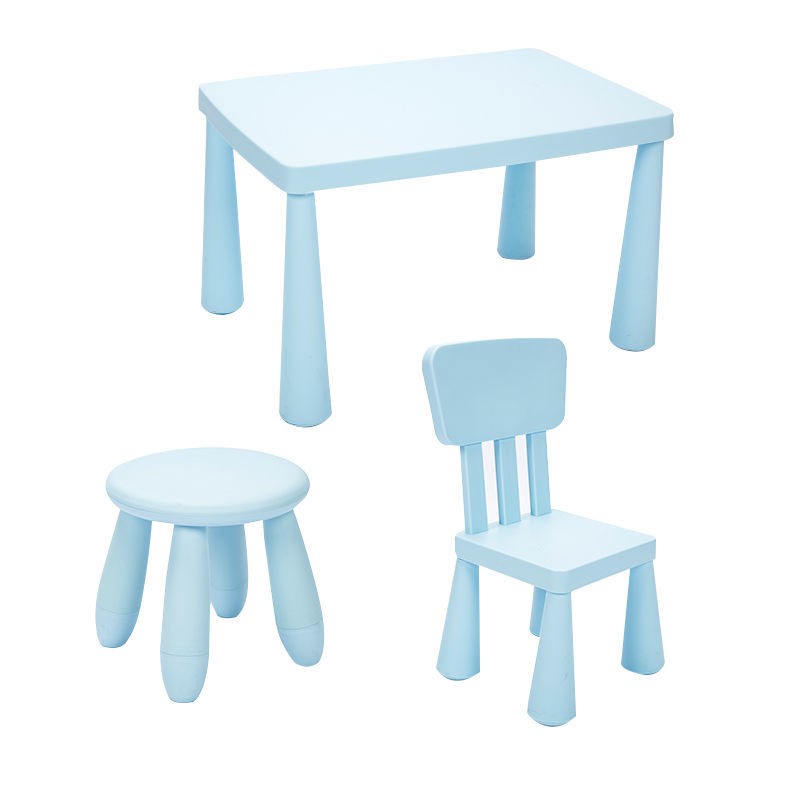 Bộ bàn ghế trẻ em mẫu giáo IKEA, nhựa, học cho bé, đồ chơi dày dặn