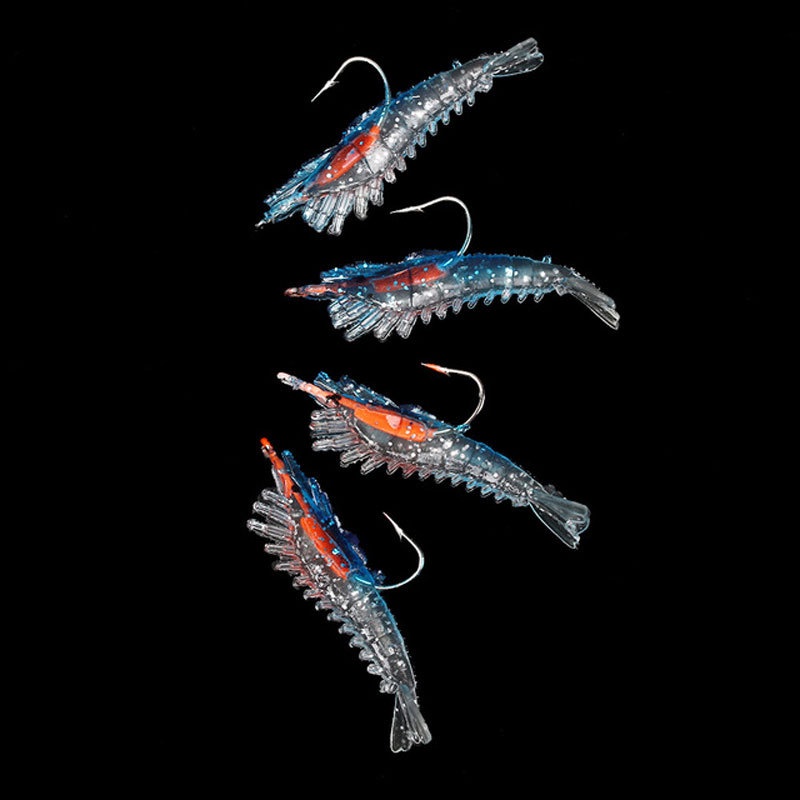 Mồi Câu Cá Giả Hình Tôm Mềm 6cm 3g Kèm Móc Câu Tiện Dụng