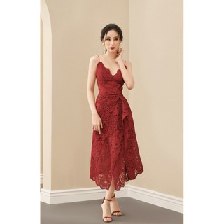 Đầm maxi dự tiệc sang trọng, thiết kế hai dây, dáng xòe, có sẵn mút ngực, 4 màu trắng/đen/đỏ/da
