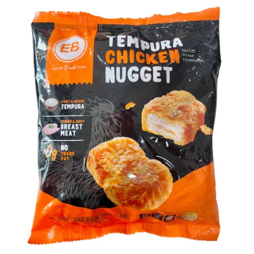Gà Nugget ( Bánh Gà ) chiên nhập khẩu Malaysia EB gói 380gr Mc Donald tiện lợi cho nồi chiên không dầu