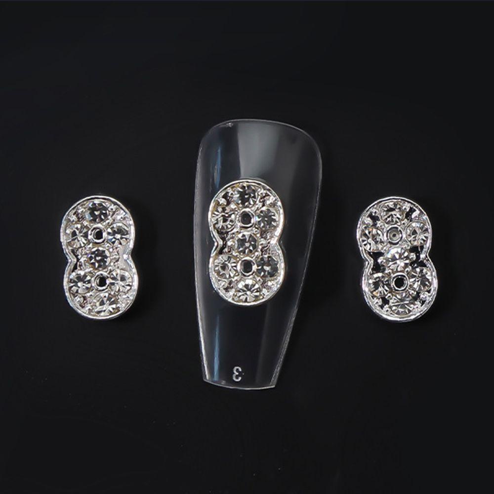 Phụ Kiện Trang Trí Móng Tay Hình Số 0-9 Sang Trọng Thời Trang|Phụ Kiện Trang Trí Móng Tay 3D Bằng Kim Loại Nhiều Màu Sắc Thời Trang