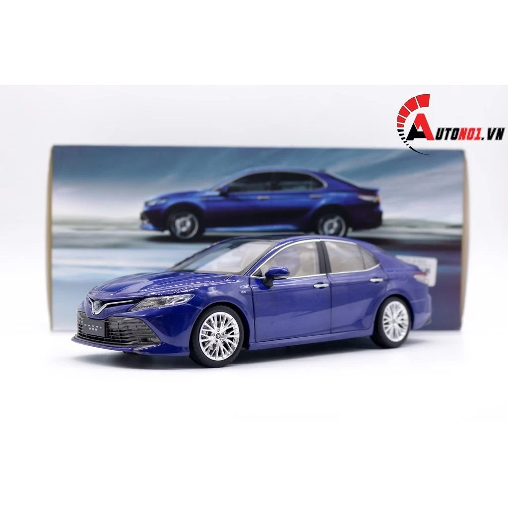 MÔ HÌNH XE SEDAN TOYOTA CAMRY 2019 BLUE 1:18 PAUDI 7581