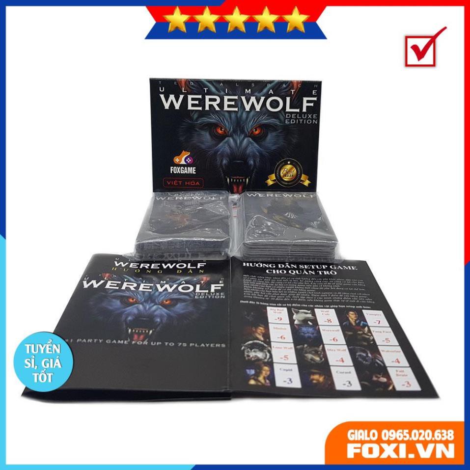 Boardgame Ma Sói Ultimate Deluxe 78 lá bản mềm-Werewolf Character-Việt Hóa-Siêu hay-ngầu lòi