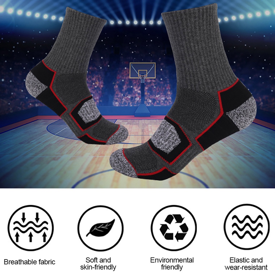 Đôi Vớ Thể Thao Dày Dặn Thấm Hút Mồ Hôi Thoải Mái Dành Cho Nam Nữ