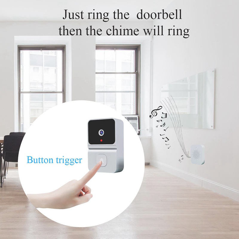 Chuông Cửa Không Dây Thông Minh Có Camera Chống Nước Kết Nối WiFi Hỗ Trợ Tầm Nhìn Ban Đêm
