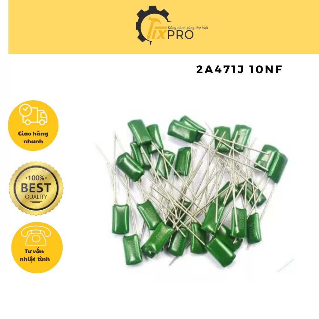 Tụ mica 2A471J 10nF 100V (10c)
