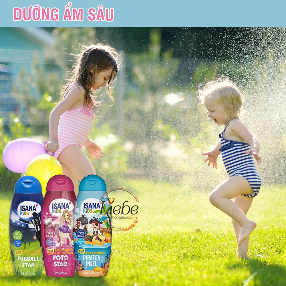 Sữa tắm gội cho trẻ em Isana Kids 3in1 300ml