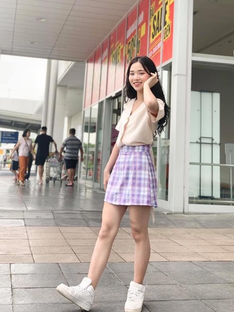 Chân váy ngắn chữ A nhiều màu ulzzang