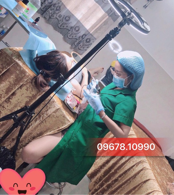 Áo blue dùng trong spa, thẩm mỹ viện