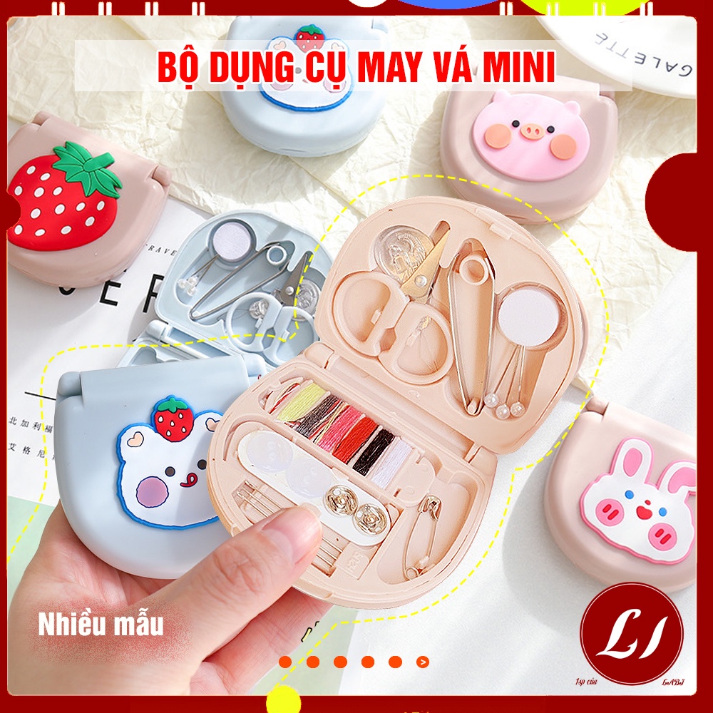 Dụng cụ kim chỉ may vá HOA QUẢ MINI bỏ túi tiện lợi - nội địa Trung