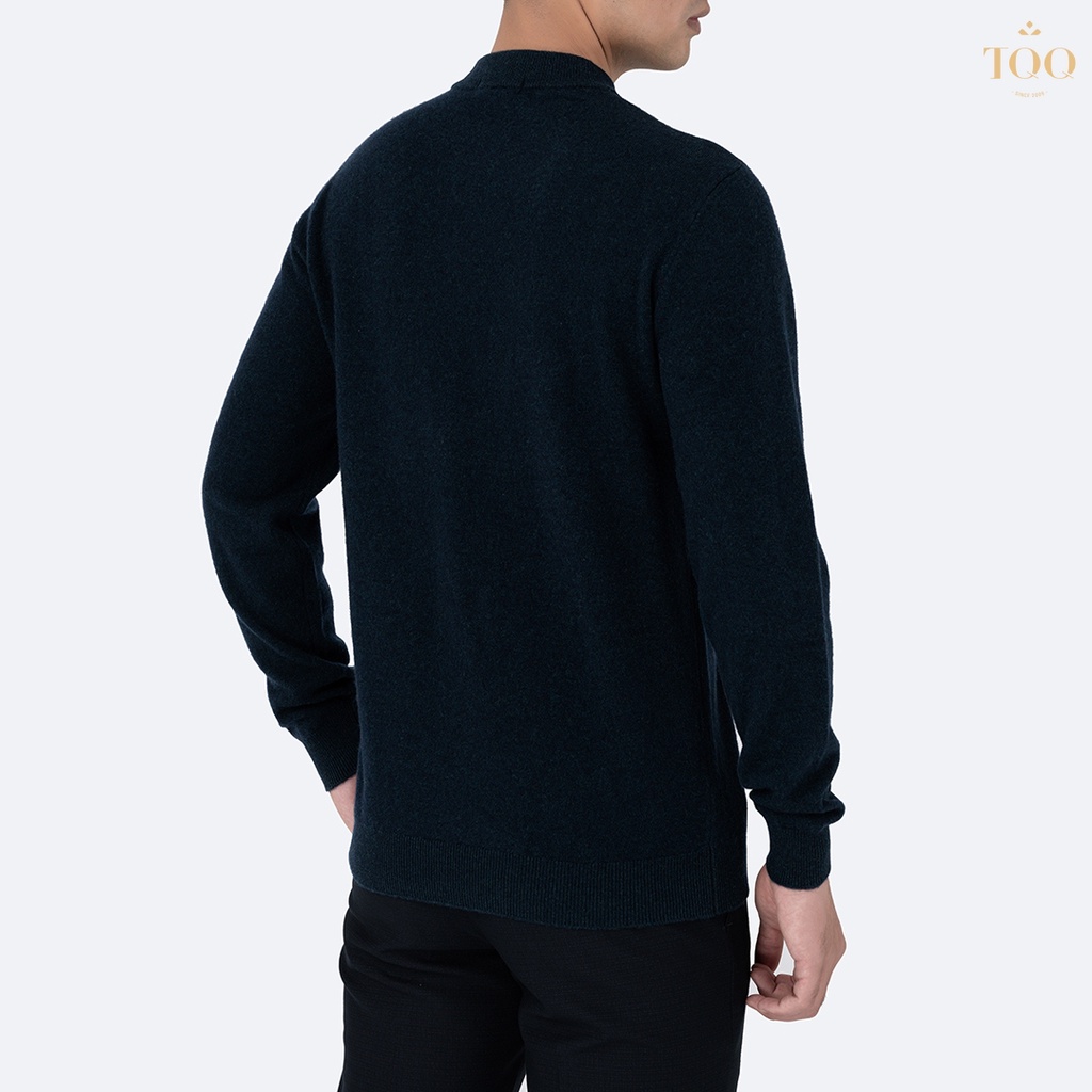 Áo len nam TQQ chất liệu 100% Cashmere cao cấp LEN06 cổ tròn thanh lịch, hiện đại
