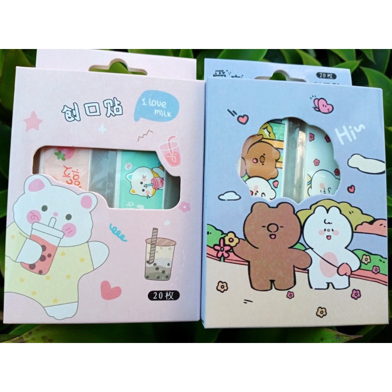 Hộp 20 cái băng dán cá nhân urgo hoạ tiết cute dễ thương-PK010