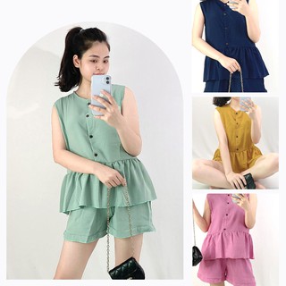 ⚡Bộ Đũi Mặc Nhà⚡Bộ Đũi Nữ Sát Nách - Bộ Đũi Mặc Nhà Đẹp, Mát - F710