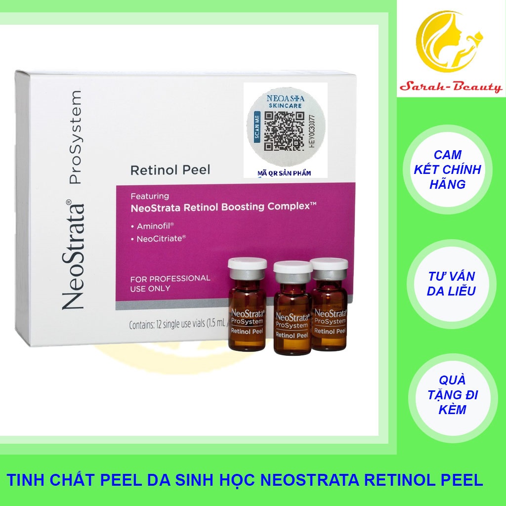 [CHÍNH HÃNG]  1 Hộp( 12 lọ ) Tinh chất thay da sinh học NeoStrata ProSystem Retinol Peel 1.5ml