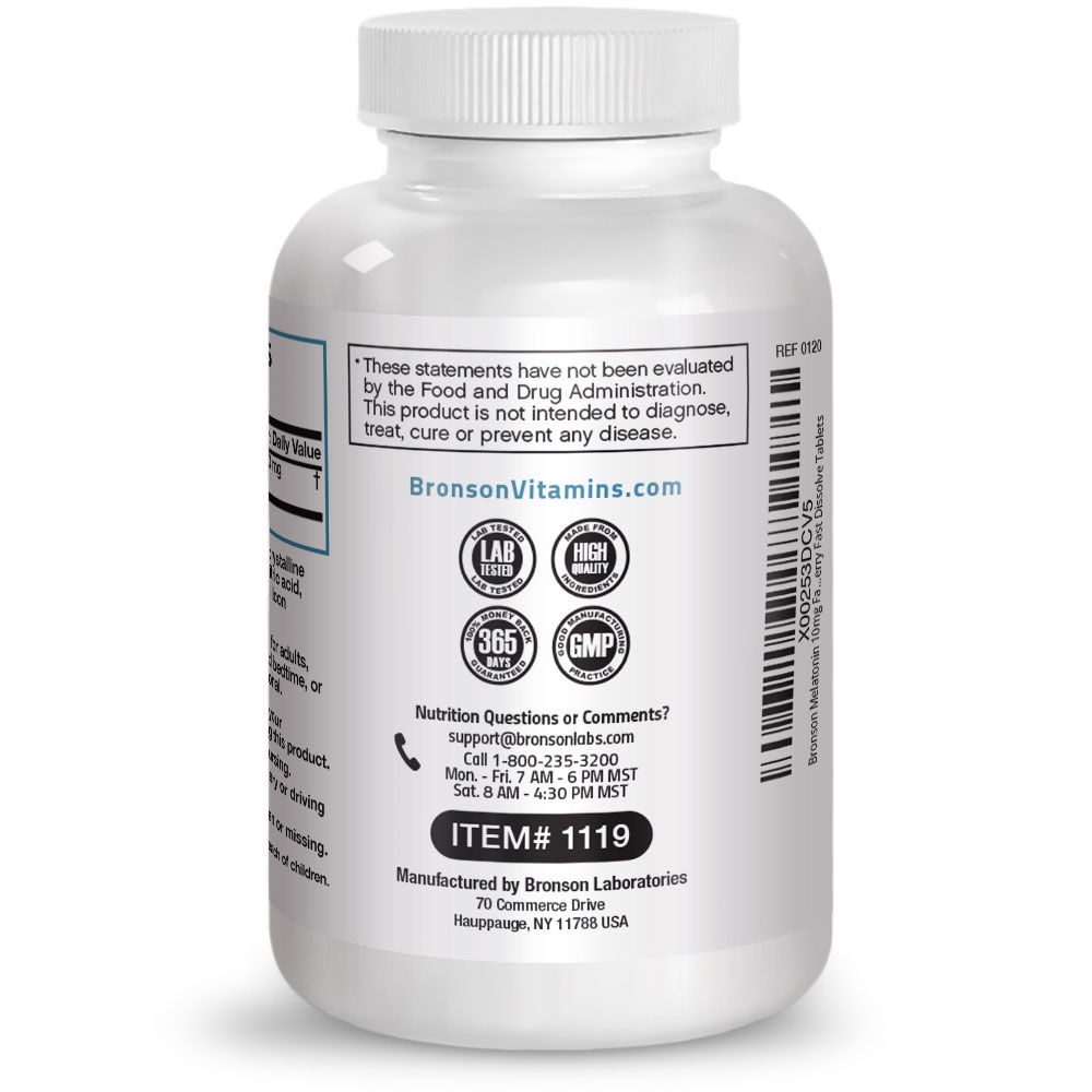 Organic Vitamin Melatonin Fast Dissolve 10mg - 100 viên Mỹ - Giúp ngủ ngon