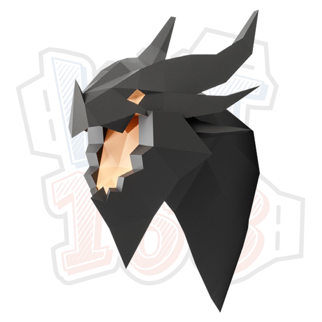 Mô hình giấy Đầu Rồng Deathwing Dragonlord Black