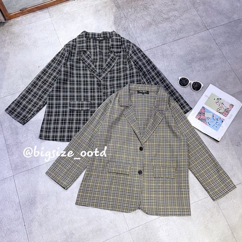 Áo blazer sọc kẽ bigsize (ko cầu vai)