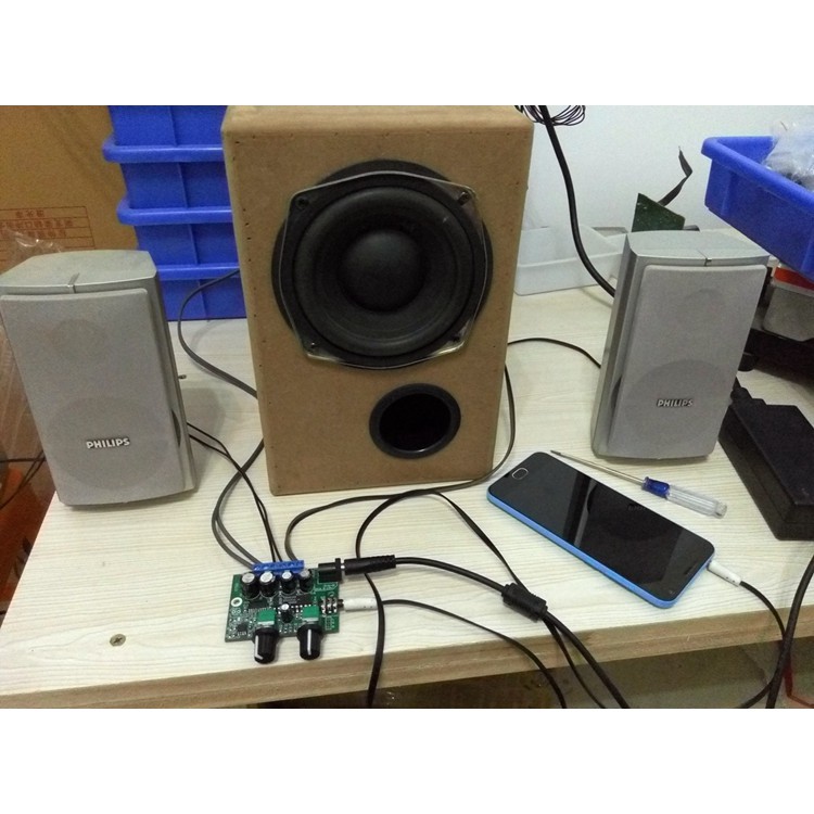 Mạch khuếch đại 2.1 mini 25w + 6w *2 Ledshopxe