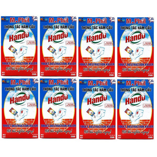 Sỉ 8 gói Mphot 250 xuất khẩu thông tắc hầm cầu Hando