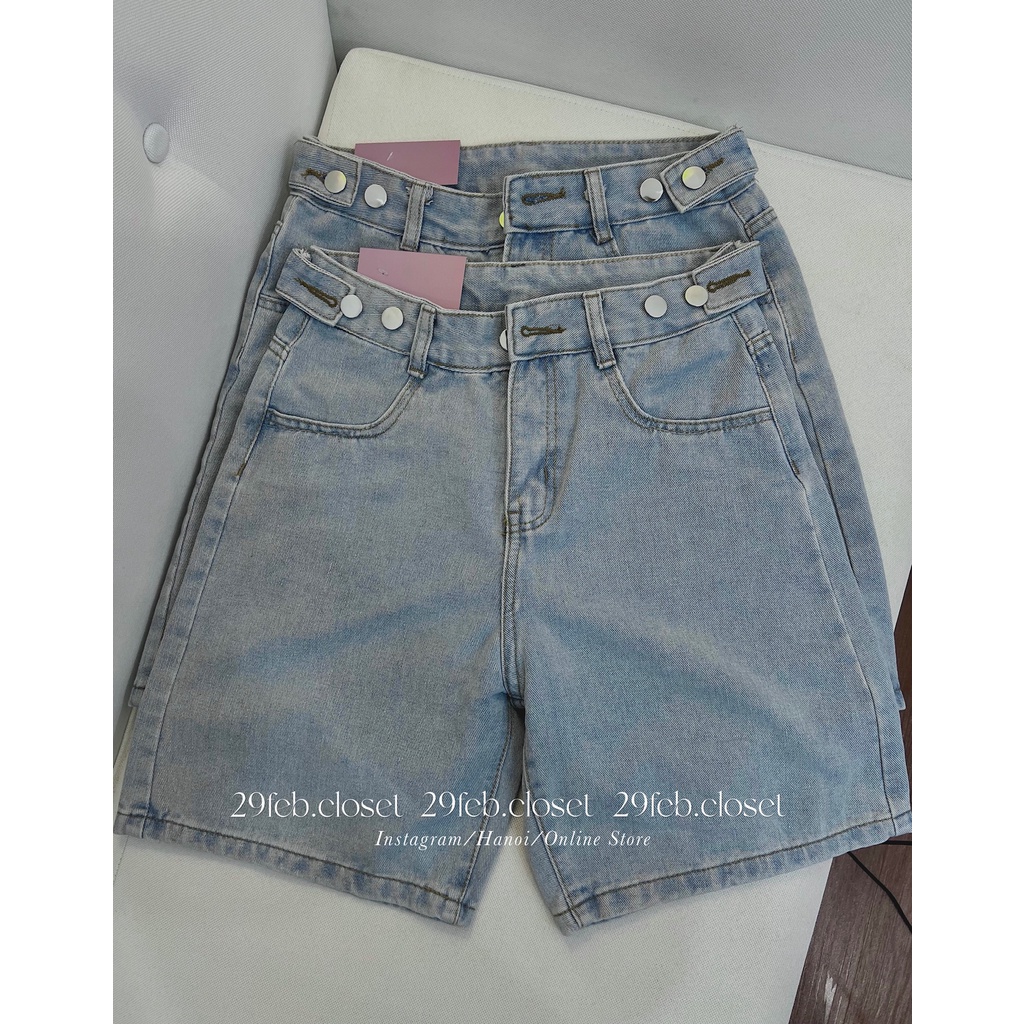 [Ảnh thật/Video] Quần jeans ngố khuy eo - 29feb.closet- Q12 | BigBuy360 - bigbuy360.vn