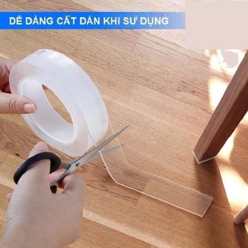 Băng keo dính trong suốt 2 mặt đa năng 2M