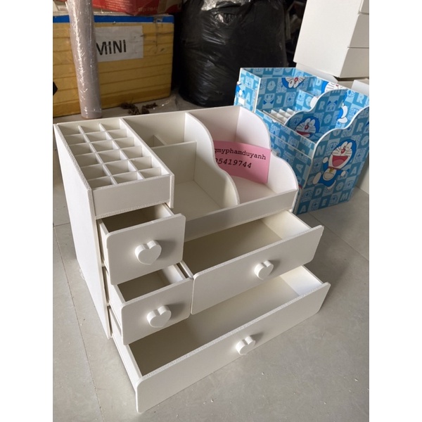 Kệ mỹ phẩm max plus trắng full ô son trên tim