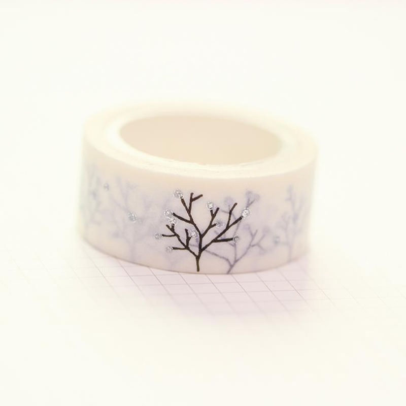 1 Cuộn Băng Keo Giấy Washi Hình Ngôi Sao Mặt Trăng Đen 1.5cm X 5m Trang Trí Sổ Lưu Niệm