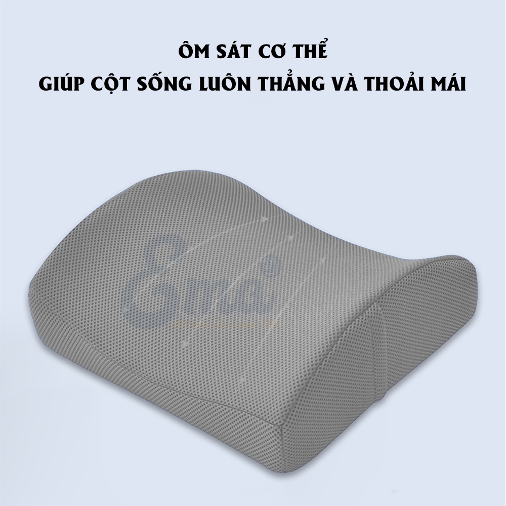 Bộ gối tựa lưng có gel lạnh &amp; đệm lót ghế chống trĩ thế hệ 2 cho dân văn phòng SP11 EMA