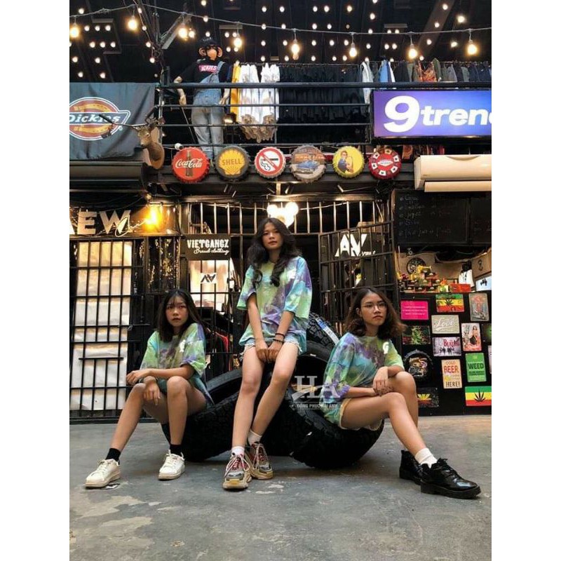 Áo phông In Theo Yêu Cầu loang phản quang ♥️ Thiết kế Logo🦋unisex tay lỡ nhóm lớp🦋kỷ yếu, cặp | BigBuy360 - bigbuy360.vn